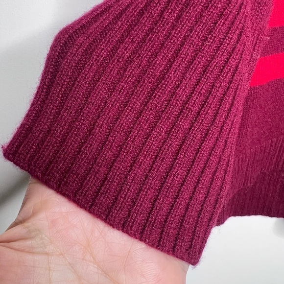 Athleta Cashmere Lodge Sweater Chianti Stripe XS - Picture 10 of 12